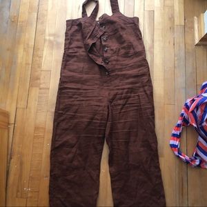 Everlane Linen Picnic Jumpsuit (Rosewood)